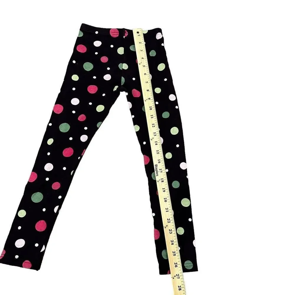 Gymboree Merry and‎ Bright Big Girls Size 7 Dot Leggings Dark